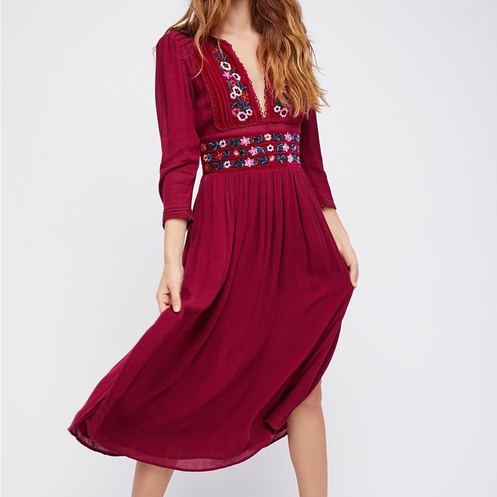 Free people flora midi dress